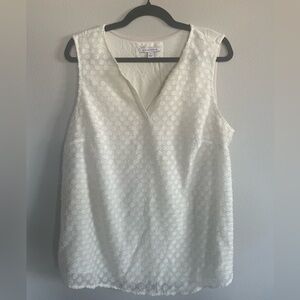 41 Hawthorn Ezide Textured Mixed Materials Sleeveless V-Neck Camisole